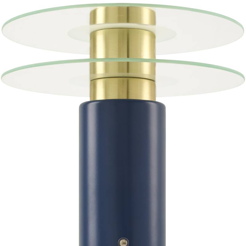 Livabliss Dualis Modern Accent Table Lamp - 10"H x 9"W x 9"D