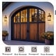 preview thumbnail 3 of 15, Classic Outdoor Wall Lantern with Water Rippled Glass