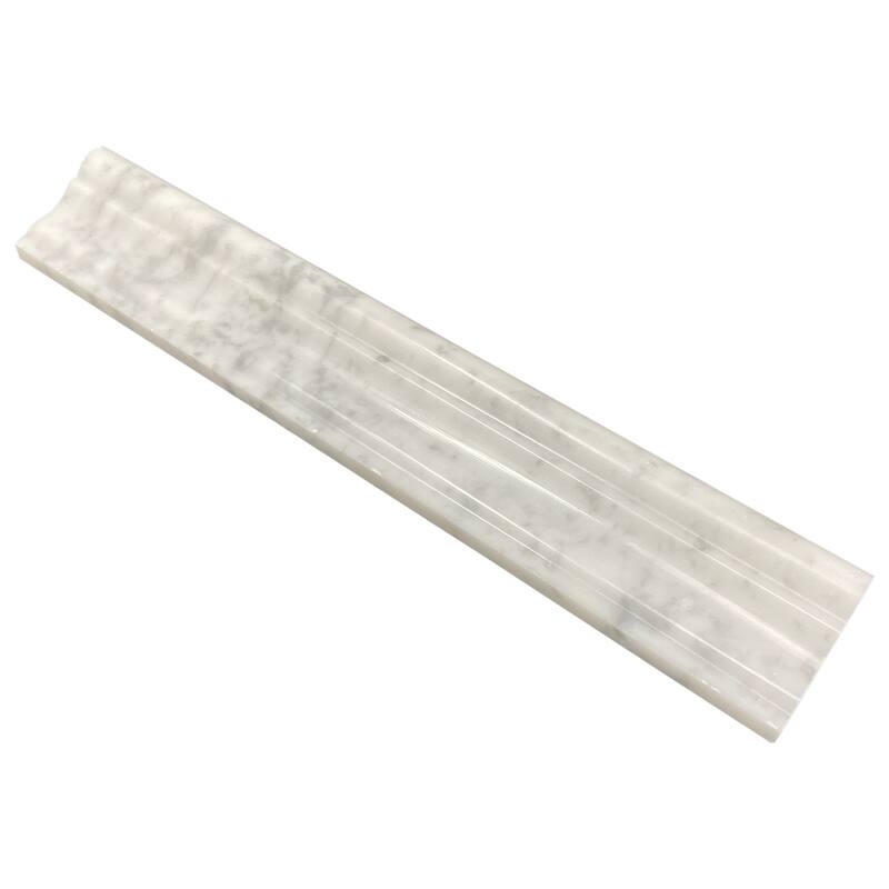 Carrara Marble 2" x 12" Polished Pencil Liner