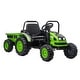 preview thumbnail 6 of 17, 12V Electric Ride-On Tractor for Kids with Trailer, Remote Control, Music, LED Lights, Battery Powered Toy Vehicle Green