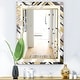 preview thumbnail 1 of 3, Designart 'Gold and Grey Marble' Printed Modern WallMirror - Contemporary Bathroom Mirror 23.7 in. wide x 31.5 in. high