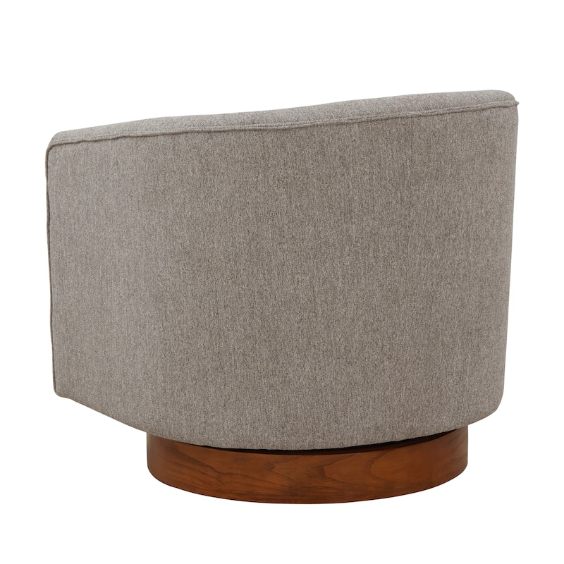 Maxine Chenille Fabric Wood Base Swivel Accent Chair by Greyson Living - 28.5"W x 28.75"D x 28"H