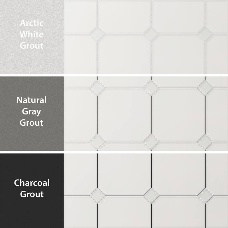 Merola Tile Vaudeville Octagon Nacar with Taco Nacar 7-7/8" x 7-7/8" Porcelain Floor and Wall Tile