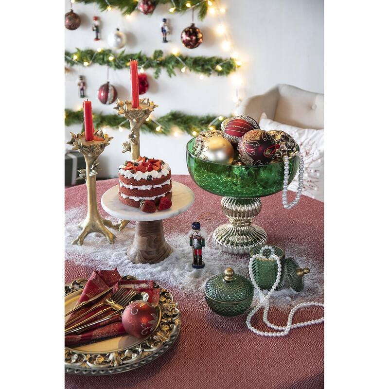 D3.9" Christmas Ball Ornaments, Glass Decorative Hanging Ball Christmas Tree Ornaments for Holiday Decorations, Set of 6