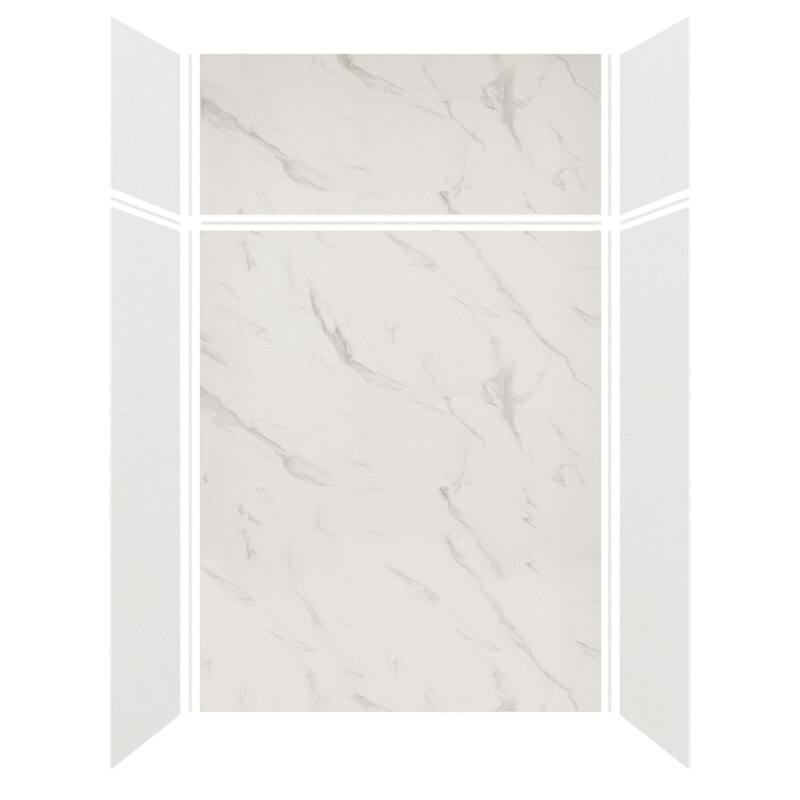 Transolid Expressions 60-in X 32-in X 96-in Glue to Wall Shower Kit - 32" x 60" x 96" - 32" x 60" x 96"