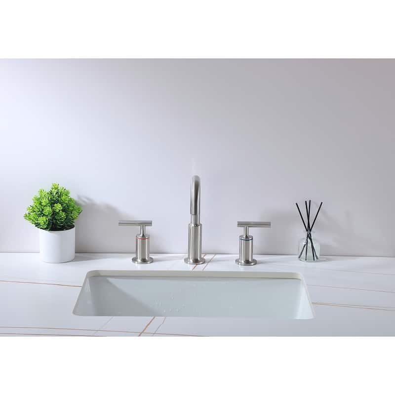 Indigo Home 8 inch Widespread Double Handle Bathroom Faucet