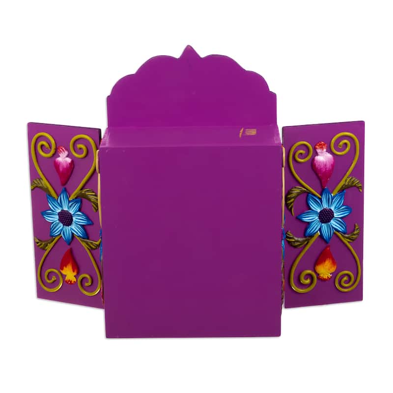 Novica Handmade Nuptials Ceramic And Wood Retablo
