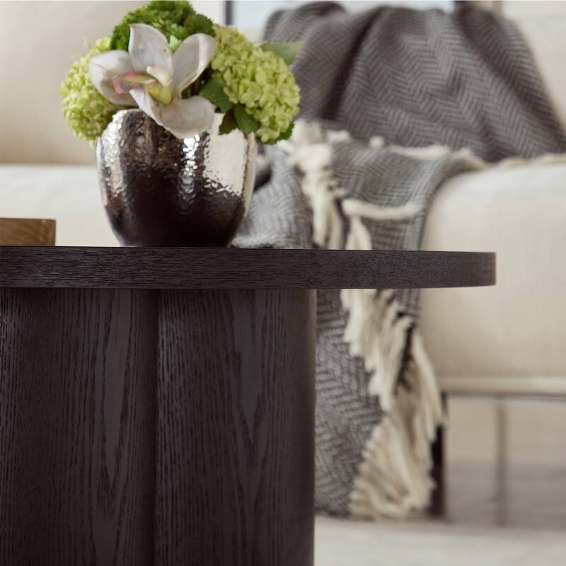 Modern Round Coffee Table - Black