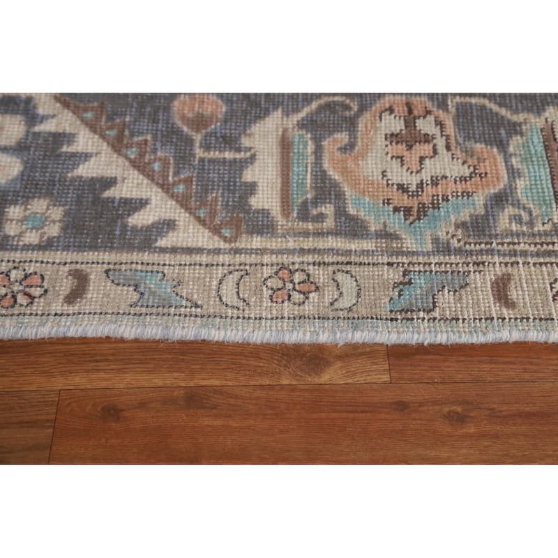 Distressed Tabriz Persian Antique Area Rug Living Room Wool Carpet - 6'4" x 9'2"