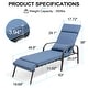 preview thumbnail 2 of 25, Patio Adjustable Chaise Lounge Chair with Cushion and Pillow for Outdoor & Indoor