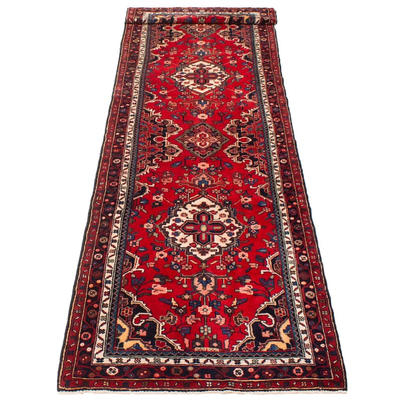 ECARPETGALLERY Hand-knotted Andelz Red Wool Rug - 3'9 x 16'4