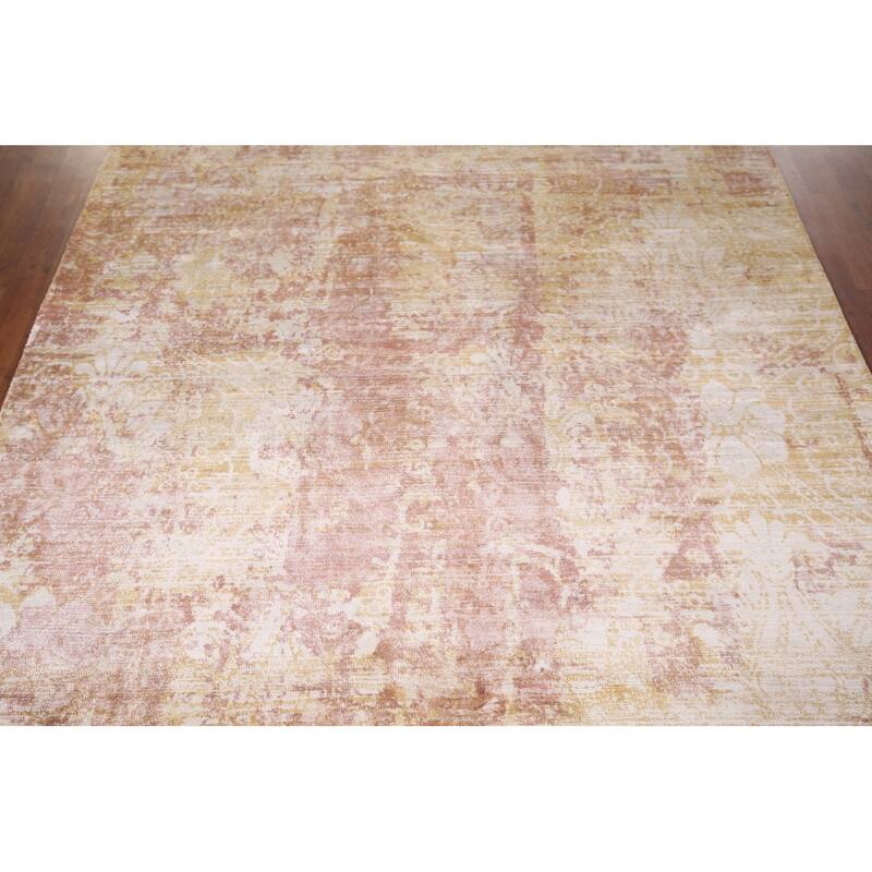 All-Over Abstract Oriental Area Rug Handmade Wool Carpet - 5'10"x 9'1"