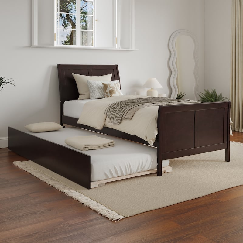 Portland Solid Wood Platform Bed with Matching Footboard and Trundle