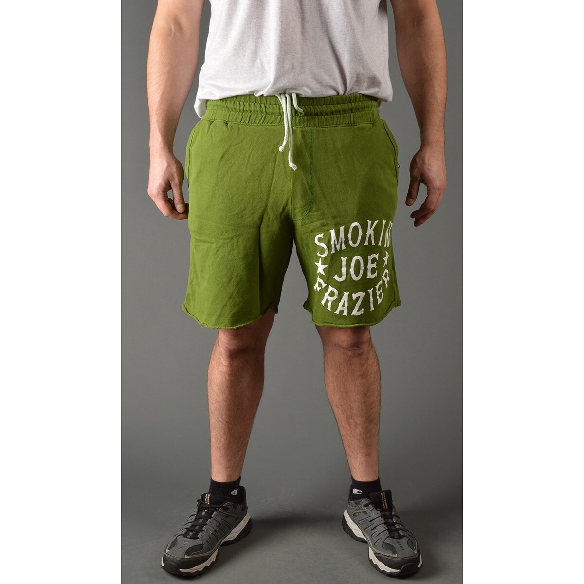 Shop Roots Of Fight Smokin Joe Frazier Slim Fit Shorts Green
