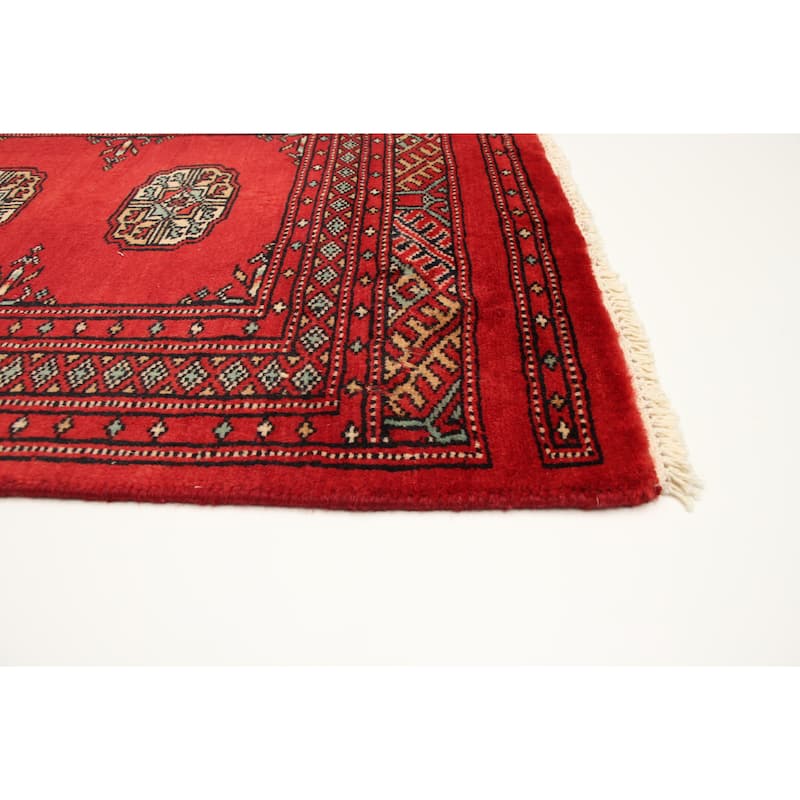 ECARPETGALLERY Hand-knotted Finest Peshawar Bokhara Red Wool Rug - 2'0 x 3'4