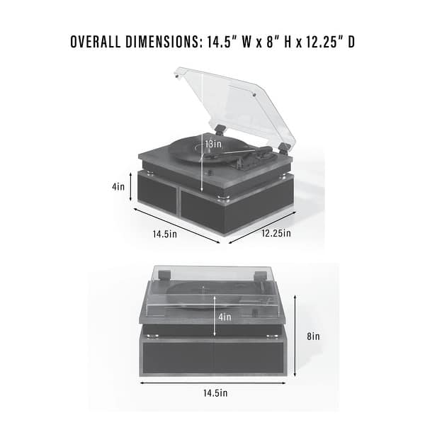 dimension image slide 0 of 2, Crosley Riff Record Player with Speakers