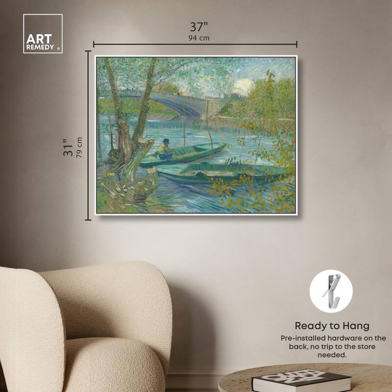 Fishing in Spring Canvas by Art Remedy