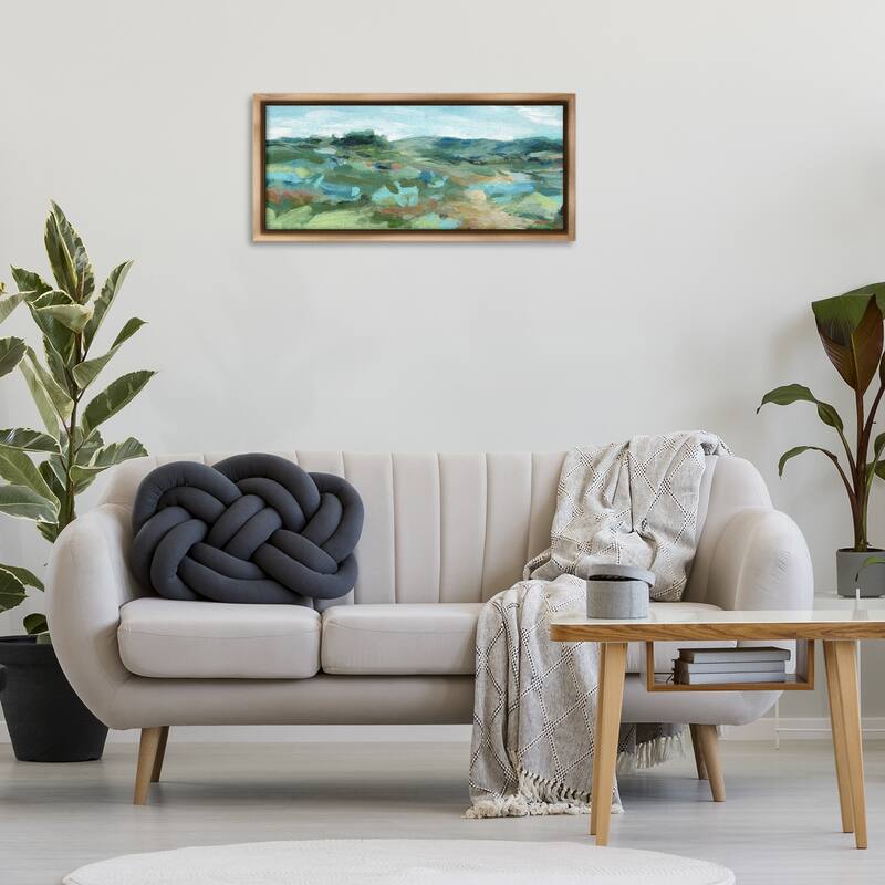 Stupell Painterly Landscape Greenery Framed Floater Canvas Wall Art Design By Carol Robinson