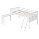 preview thumbnail 18 of 16, Multi-function Sturdy Wooden Twin Size Loft Bed With Removable Desk and Cabinet