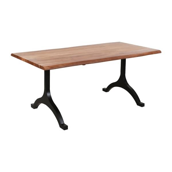 slide 1 of 5, Timbergirl Phoebe Live edge Acacia Wood Dining Table 71"