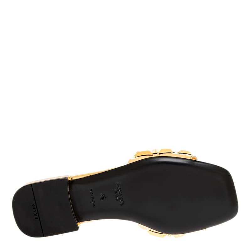 Prada Ciabatte Metallic Stud Sandals