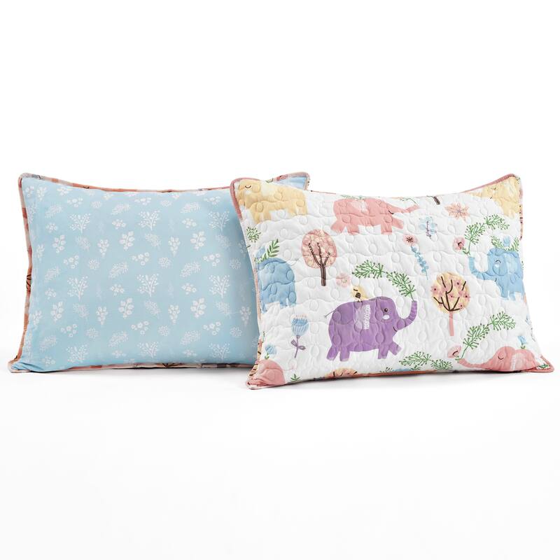 Lush Decor Hygge Elephant Quilt Set