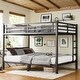 preview thumbnail 2 of 9, Safety Design Bunk Bed, Space-Saving/Noise Reduced, Queen over Queen