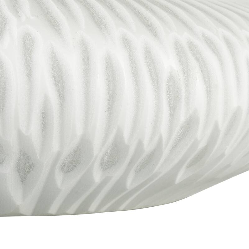 Elk Home Wendy White Finish Glass 12 Inch Wide Bowl