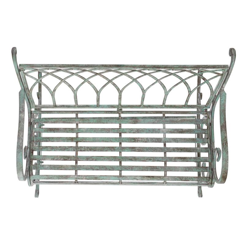 SAFAVIEH Jakayla Victorian Scroll Iron Outdoor Rocking Bench - 43 In. W x 33 In. D x 37 In. H - 43Wx33Dx37H