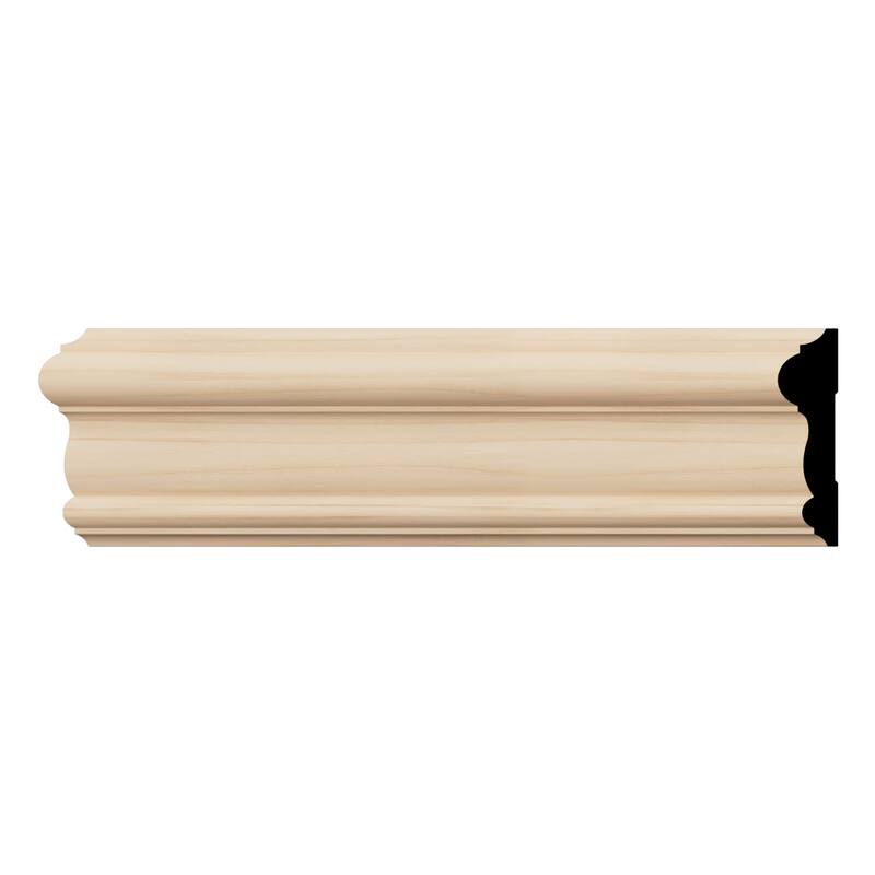 WM297: 11/16-in D x 3-in W x 96-in L Americraft Solid Hardwood Stain Grade Chair Rail Moulding - Alder