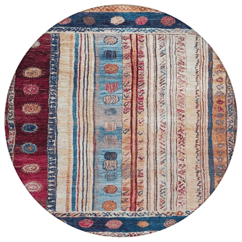 HomeRoots Striped Transitional Rectangle Outdoor Rug