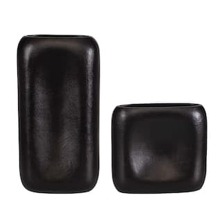 Uttermost Anodic Dark Brown Vases (Set of 2)