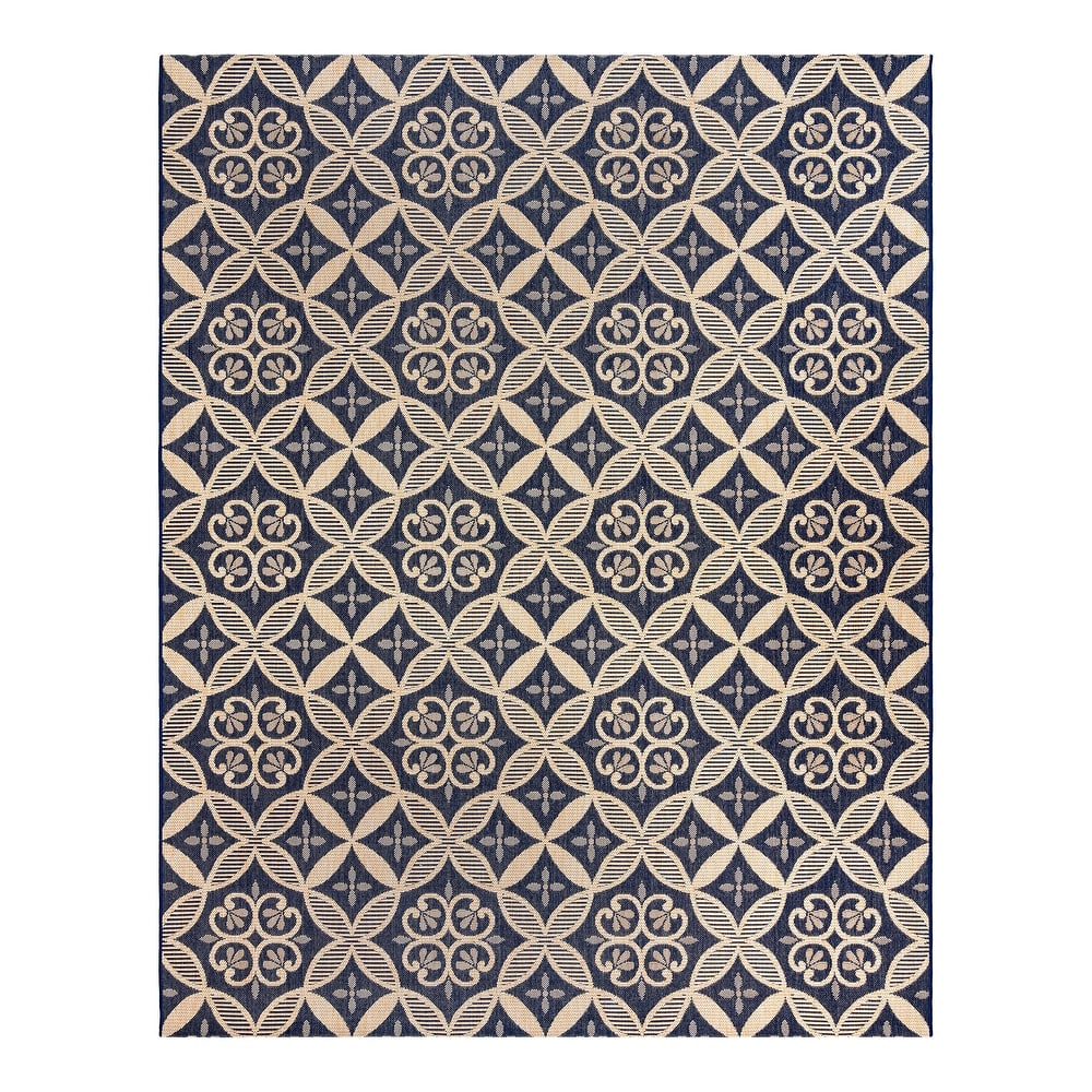 Gertmenian Paseo Niala Medallion Moroccan Tile Polypropylene Flatweave Indoor/ Outdoor Area Rugs