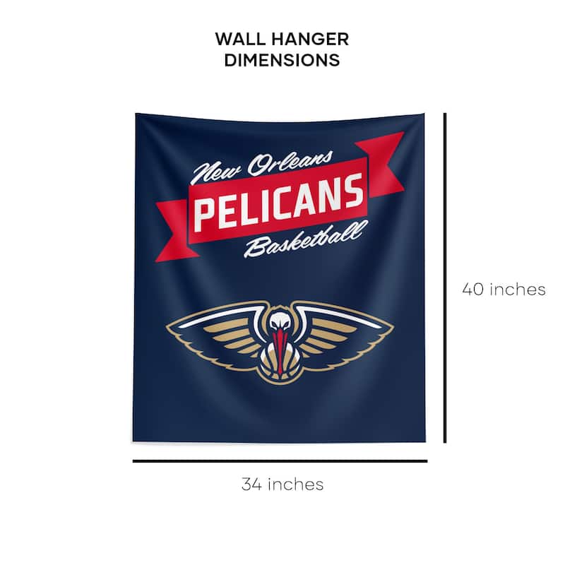 NBA Premium Pelicans Printed Wall Hanging - 34"x40"