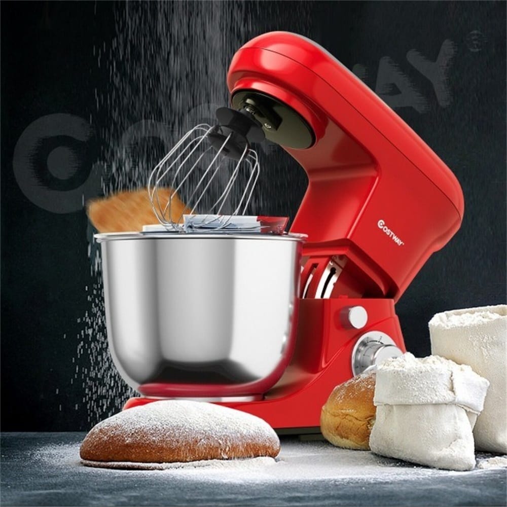 Classic Stand and Hand Mixer, 6 Speeds with Bowl, Dough Hook, Egg