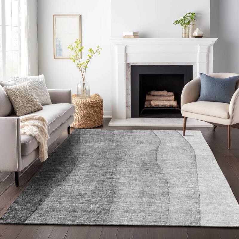 Premium Washable Super Soft Chunky Ombre Mayfield Rug - Gray - 10' x 14' - Rectangle