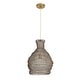 preview thumbnail 8 of 8, Uttermost Murmur Woven Brass 1 Light Pendant - N/A