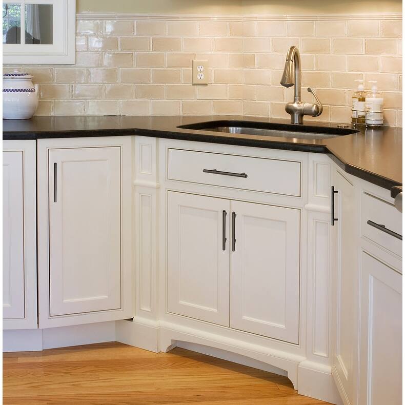 Utopia Alley Carli Pull Handle - Decorative Matt Black Cabinet Drop Pull Handles, 5.0" Center to Center