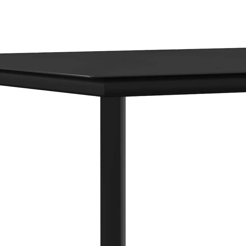 vidaXL Patio Dining Set Outdoor Dining Table and Chair Poly Rattan and Steel