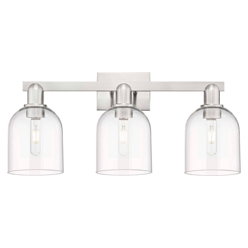 Innovations Lighting Endless Possibilities Arcadia - Bella - 3 Light 25" Bath Vanity Light - Clear/Brushed Satin Nickel