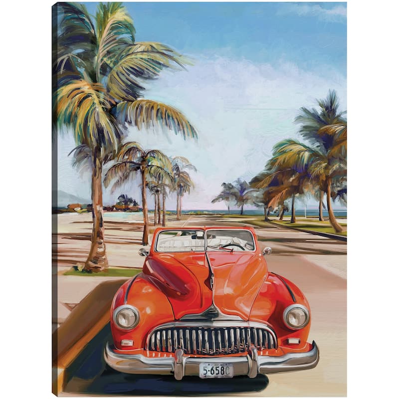 Retro Beach Day I By Studio Arts Canvas Art Print