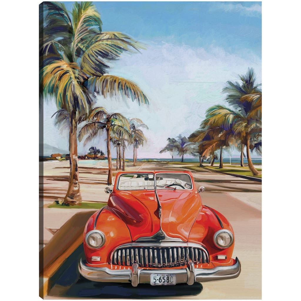 Retro Beach Day I By Studio Arts Canvas Art Print