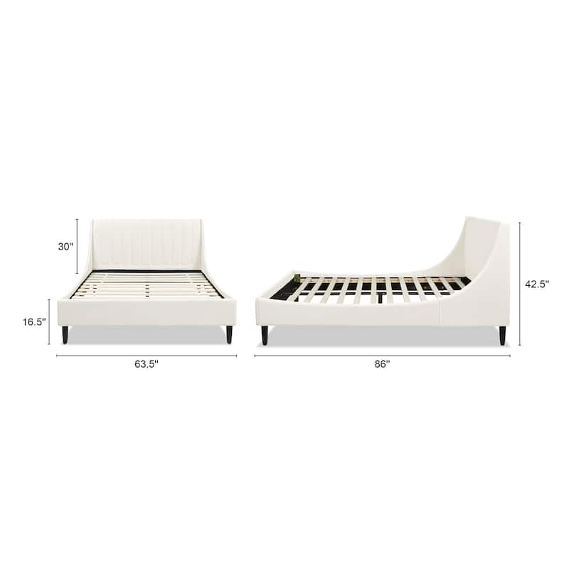 Aspen Vertical Tufted Upholstered Platform Bed