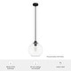 preview thumbnail 7 of 13, Hunter Xidane 1 Light Clear Glass Pendant or Semi-Flush Light - Kitchen Island, Dining Room, Entry - Glam, Contemporary