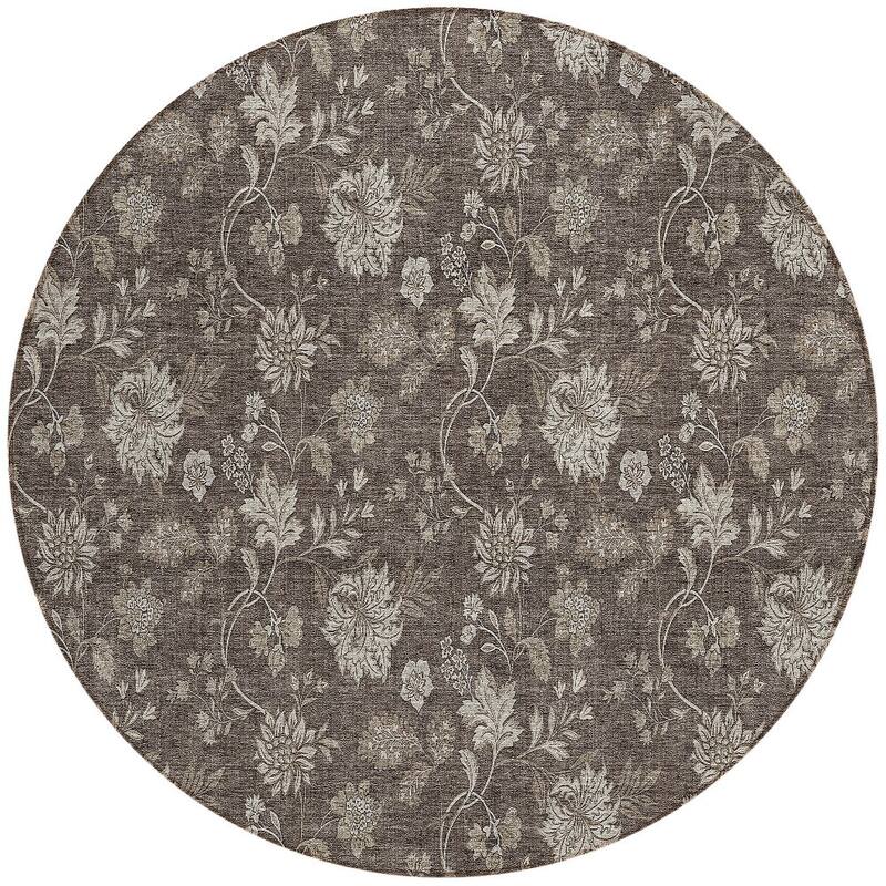 HomeRoots Floral Transitional Rectangle Outdoor Rug