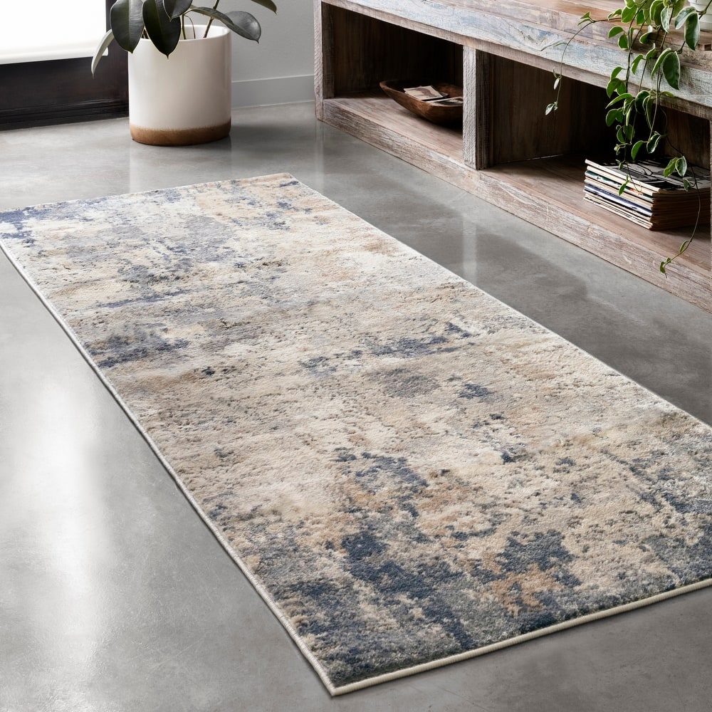 Alexander Home Josefina Distressed Abstract Contemporary Rug