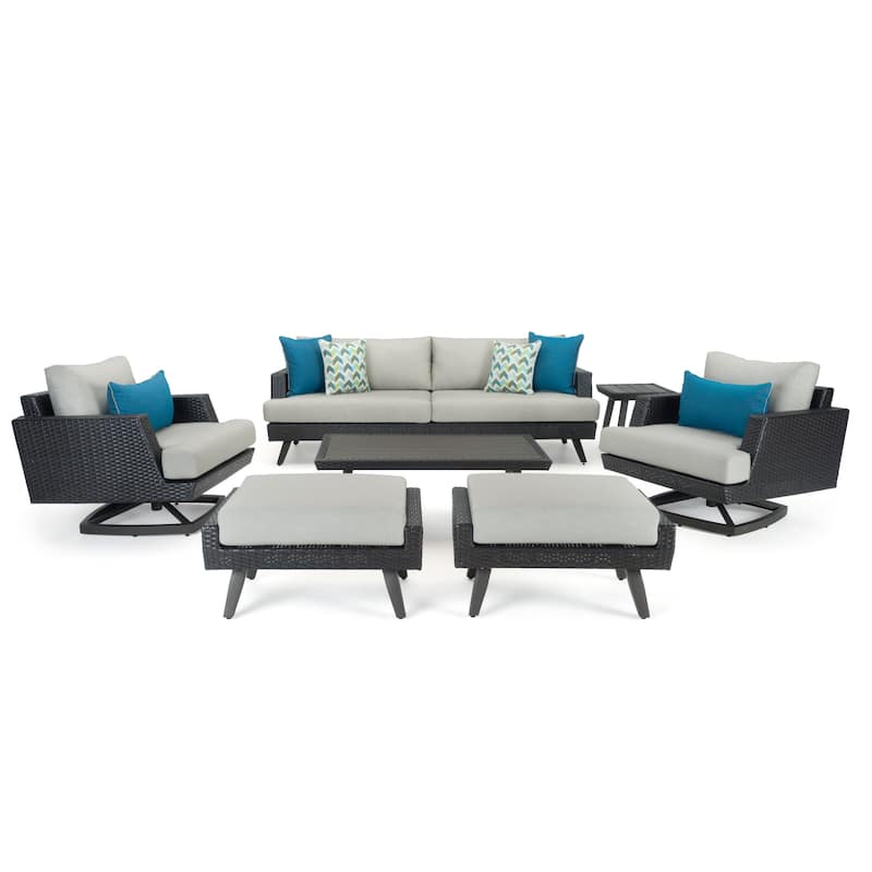 Portofino Casual 7 Piece Sunbrella Outdoor Patio Motion Seating Set