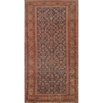 Hand Knotted Oriental 100% Wool Carpet Traditional Floral Navy Blue & Blues Sultanabad Area Rug - 12' 11'' X 6' 0''