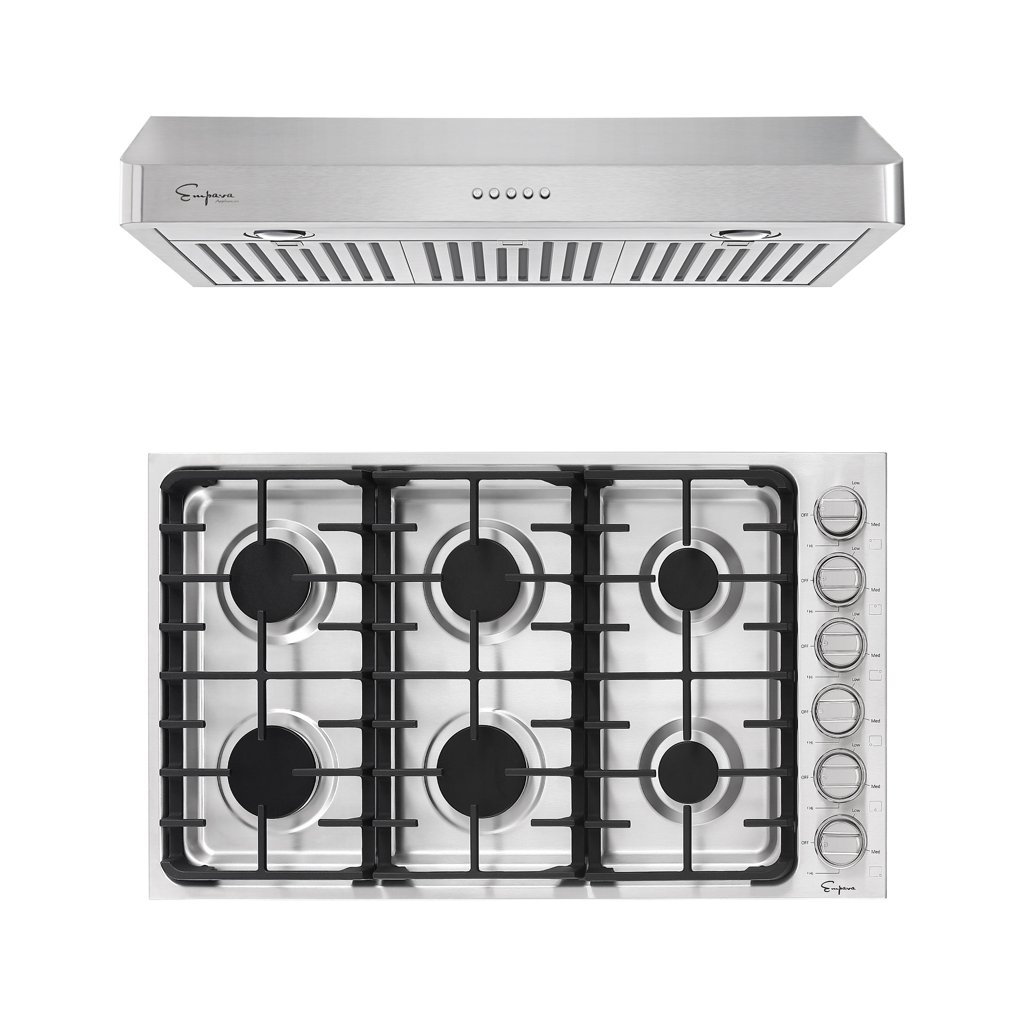 2 Piece Kitchen Package with 30" Gas Cooktop and 30" Wall Mount Range