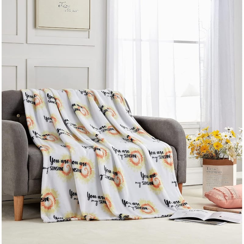 Décor&More Summertime Fun by Decor&More Extra Soft Throw Blanket (50 x 70) - My Sunshine, MySunshineThrow - Throw